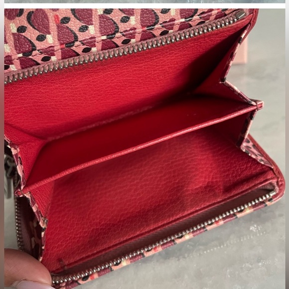 Miu Miu Madras Bifold /Long Wallet ~~ Hearts - Picture 8 of 16